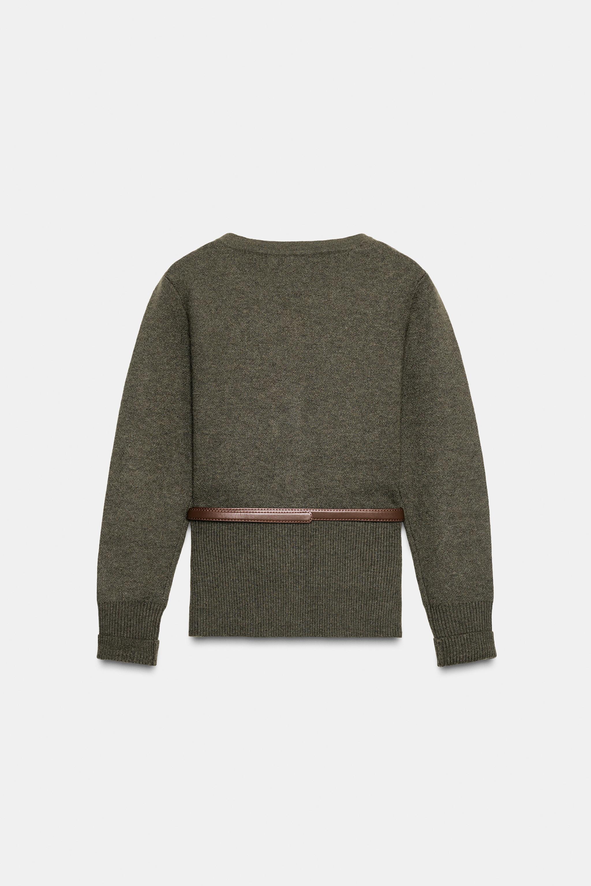 ARGYLE KNIT CARDIGAN WITH BELT